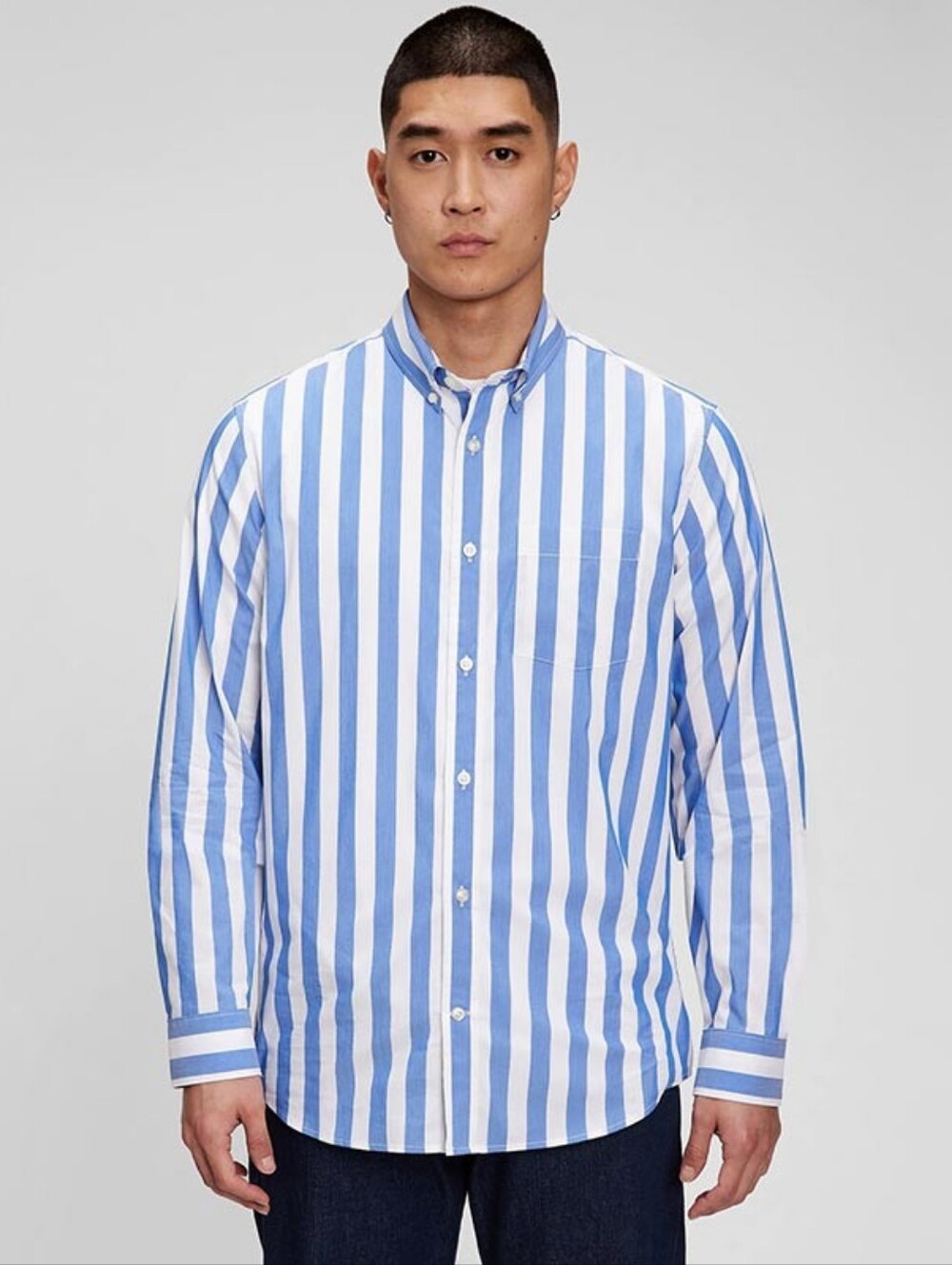 GAP Men's Striped Button-Down Shirt
